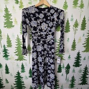 slim fit dress slacks London Times Petite Crewneck Button-Tab Short-Sleeve Midi Dress - Sugar Ivory